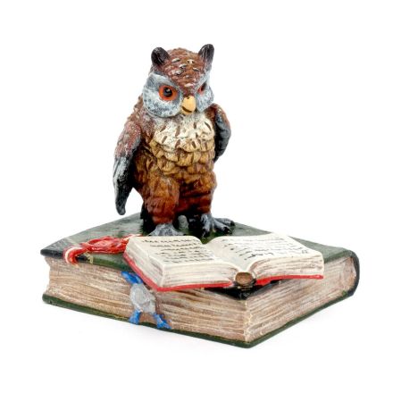 Eule auf Buch mit Buch