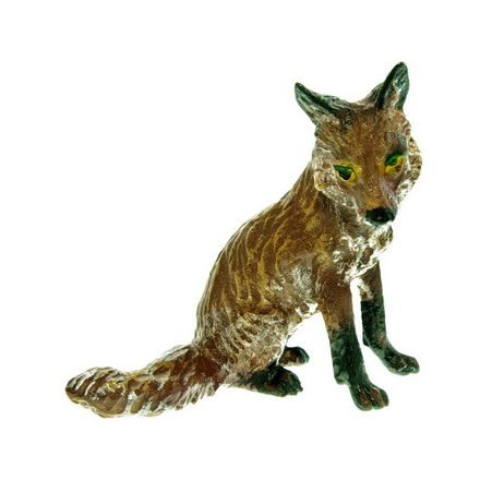 Fuchs sitzend, med.