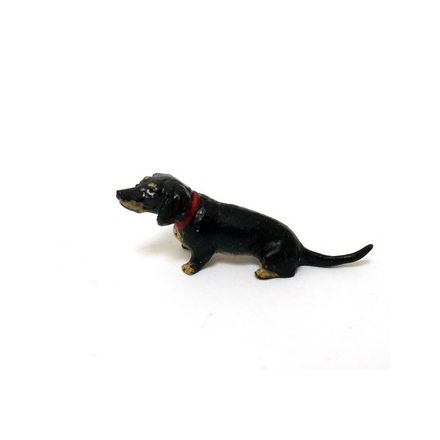 Mini: Dackel/sitzend/schwarz