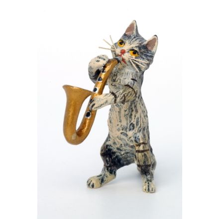 Katze Saxophon
