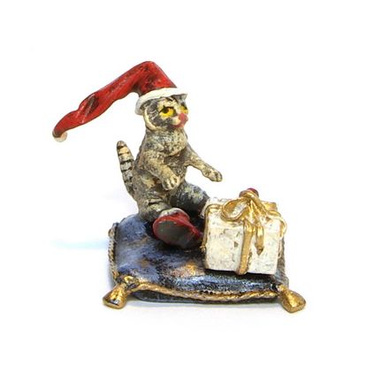Katze Weihnachtsmütze Polster/Paket