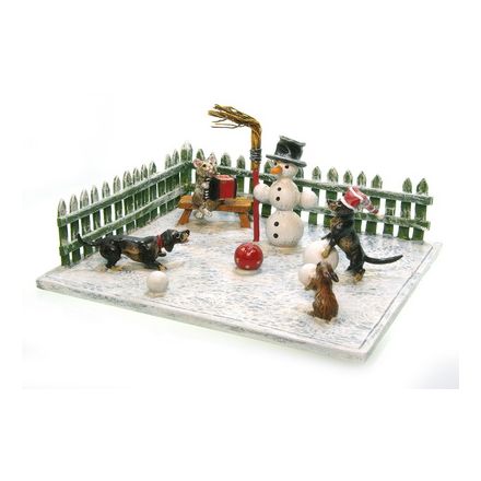 Gartenszene, Schneemann