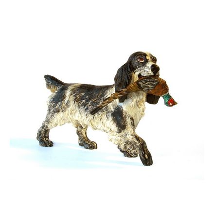 Spaniel mit Fasan