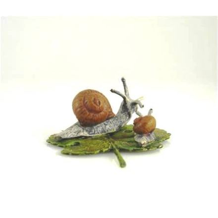 Schneckenmutter mit Kind/Blatt