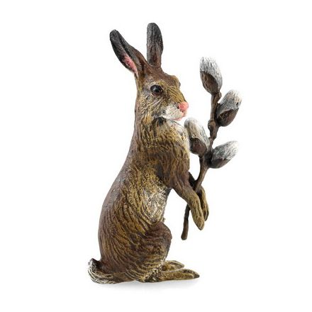 Hase aufrecht mit gr.Palmkätzchen