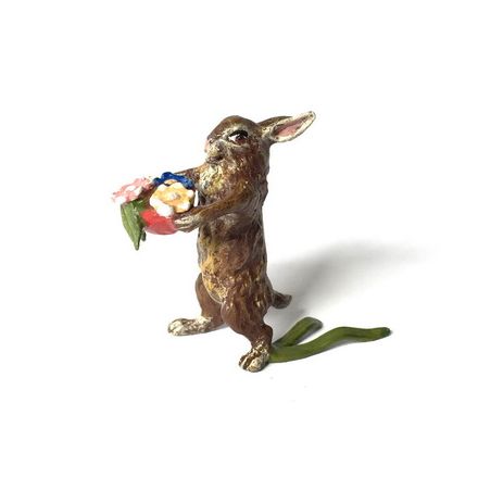 Hase mit Blumenkorb