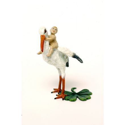 Storch mit Baby