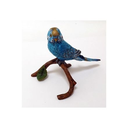 Blauer Sittich auf Ast