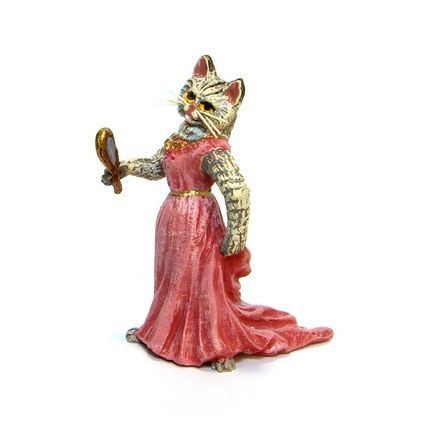 Katze mit Spiegel