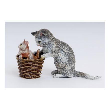 Katzenmutter Korb/Baby