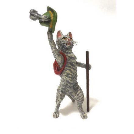 Katze mit Rucksack / Tirolerhut