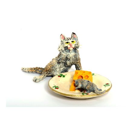 Katze Käseteller/Maus