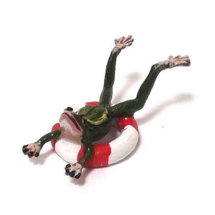 Frosch im Schwimmreifen