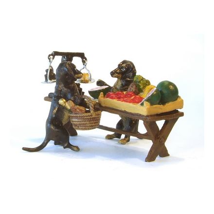 2 Dackel Obstverkäufer