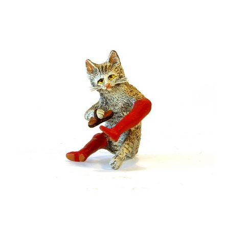 Katze Stiefelputzer klein