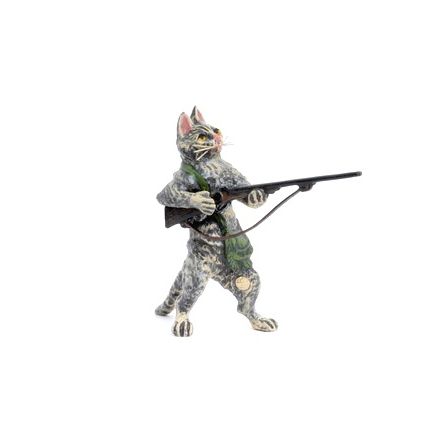 Katze Jäger/Gewehr
